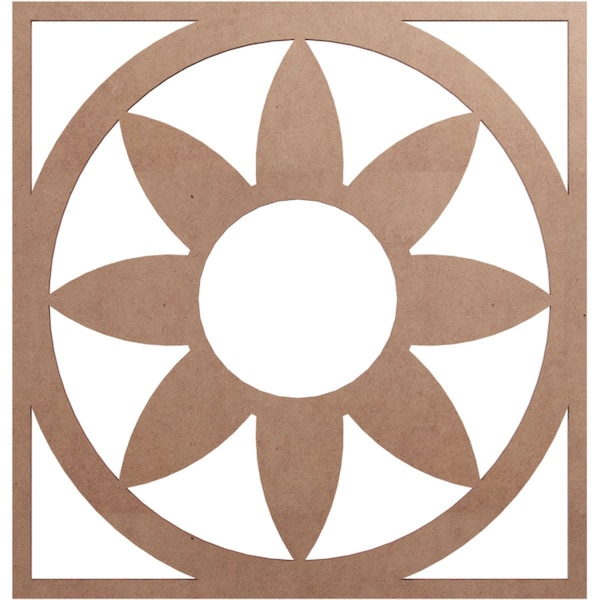 Ekena Millwork Blume Wood Fretwork Pierced Ceiling Medallion, Wood (Paint Grade), 20"OD x 7"ID x 3/8"T CMWP20X20X0375BLMF - main